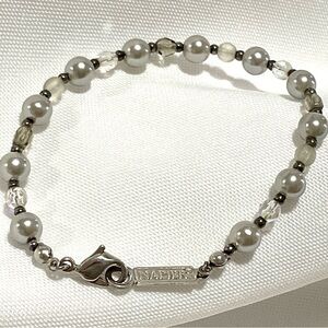 Napier Faux Pearl Link Bracelet